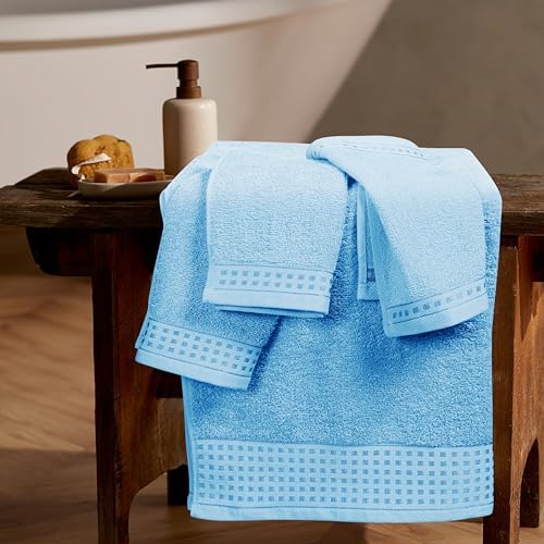 GLAMBURG Ultra Soft 3 Pack Cotton Towel Set, Contains a Bath Towel 28x55 inch - Image 3