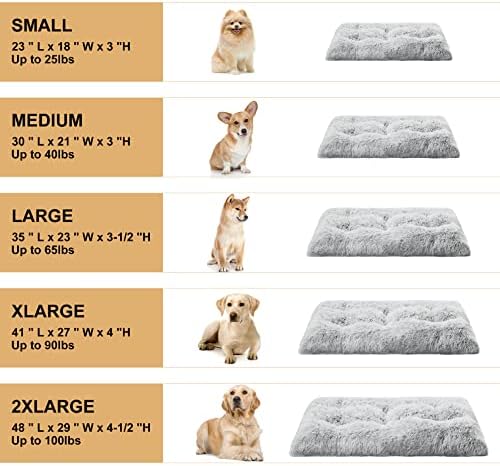 BFPETHOME Dog Beds for Large Dogs, Plush Dog Crate Bed Fluffy Cozy Kennel Pad - Image 4