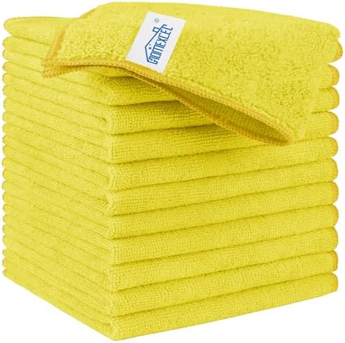 HOMEXCEL Yellow Microfiber Cleaning Cloth, Microfiber Towels by HOMEXCEL