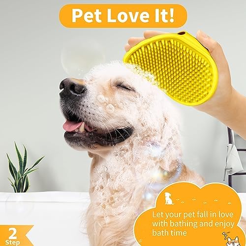 Comotech 6PCS Dog Bath Brush & Dog Toothbrush | Adjustable Handle Shampoo Brush - Image 3