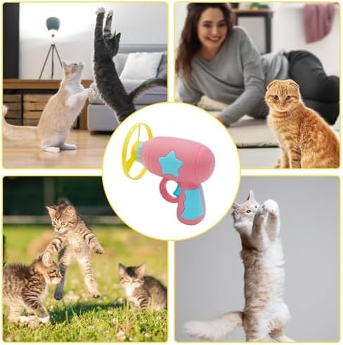Andiker Cat Fetch Toy, Interactive Kitten Flying Disc Launcher Toy - Image 6