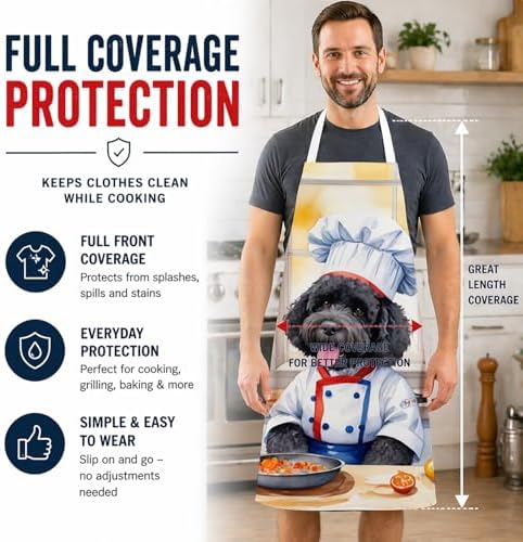 Caroline's Treasures Portuguese Water Dog The Chef Apron Cooking Kitchen Server - Image 3