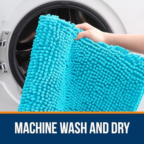 OLANLY Bathroom Rugs 36x24, Extra Soft Absorbent Chenille Bath Rugs - Image 5