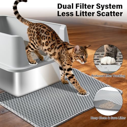 2PACK Stainless Steel Litter Box, XL Metal Cat Litter Box - Image 5