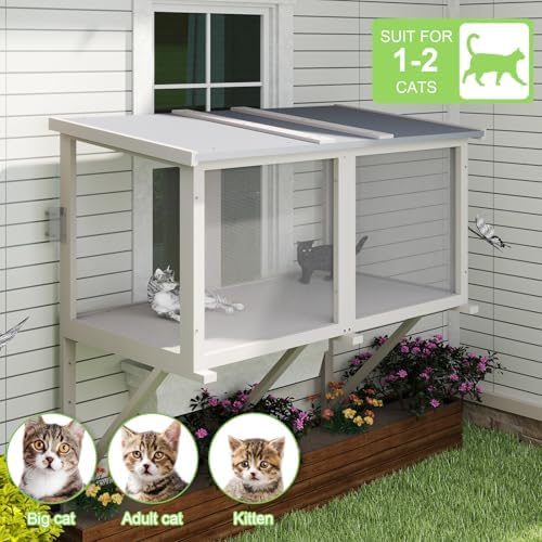 46.8" L Cat Window Box, Outdoor Enclosure - Image 3