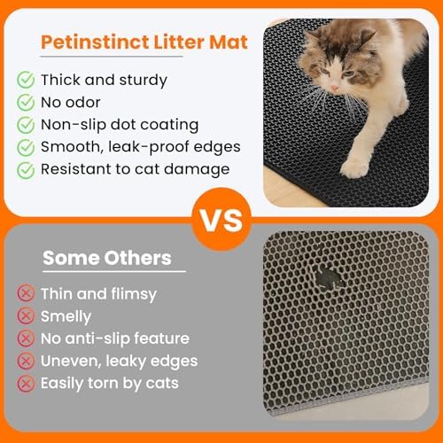 Jumbo Cat Litter Mat, Double Layer Honeycomb Litter Box Mat - Image 3