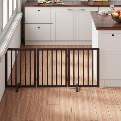 Brown 18-55" Wide Dog Gate, Bamboo Dog Gates by MinoKesper
