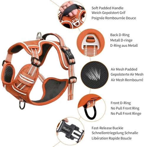 HEELE Dog Harness for Large Dogs No Pull Dog Vest Harness for Large Dog - Image 2