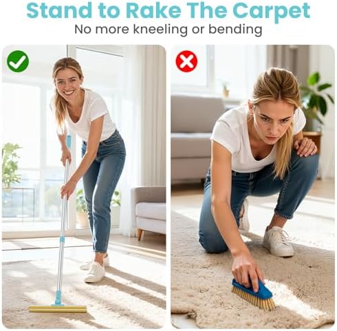 3 in 1 Carpet Rake for Pet Hair Removal, Tool Set of 3 - Image 5