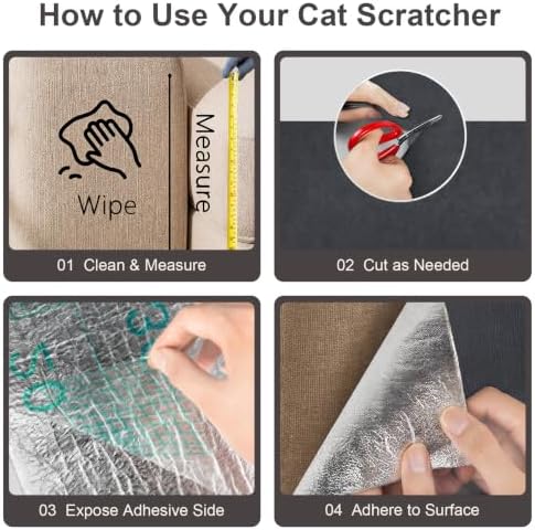 Small Cat Scratcher, 23.6x11.8 Cat Scratch Furniture Protector - Image 5