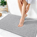OLANLY Thick Chenille Absorbent Bathroom Rugs Mat 36x24, Light Grey by OLANLY