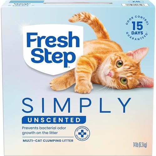 Fresh Step Simply Unscented Multi Cat Clumping Cat Litter, Low Dust, Odor by FreshStep