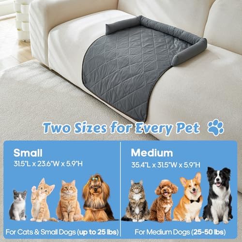 Cooling Dog Bed Mats with Neck & Head Support, 31.5 x 23.62 inch Grey - Image 5