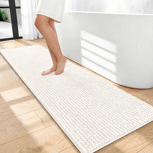 OLANLY Thick Chenille Bathroom Runner Rugs 59x20, Absorbent Bath Mat by OLANLY