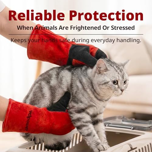 vclpower Animal handling Gloves 16-inch Leather - Image 4