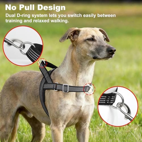 No Pull Dog Harness with Handle, Adjustable Soft Mesh Padded Vest - Image 2