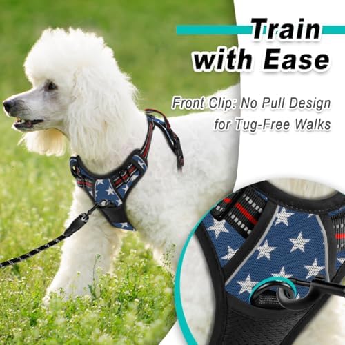 BARKBAY Dog Harness for Small Sized Dog No Pull Mesh 2 Clips Dog Vest - Image 2