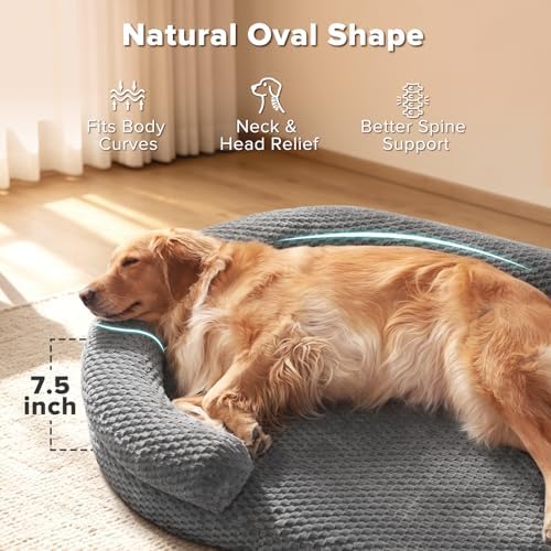 JOEJOY XXL Orthopedic Extra Large Dog Bed, Dark Grey - Image 3