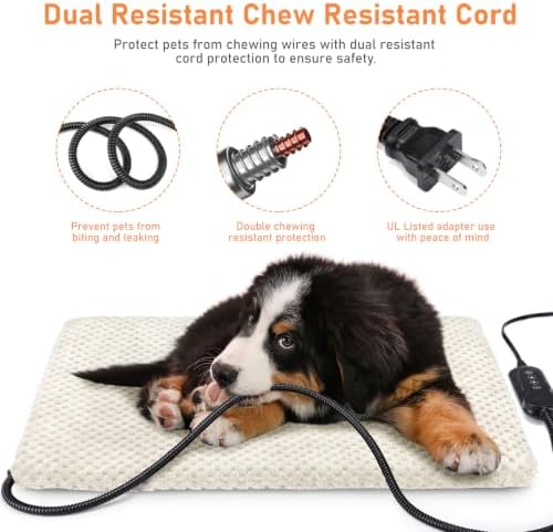 INVENHO Pet Heating Pad for Cats & Dogs, Waterproof, Adjustable Temp - Image 3