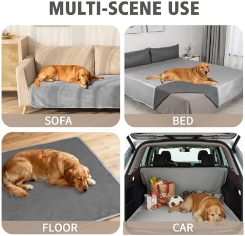 Ameritex Pet Bed Blanket Reversible 100% Waterproof Velvet Super Soft - Image 2