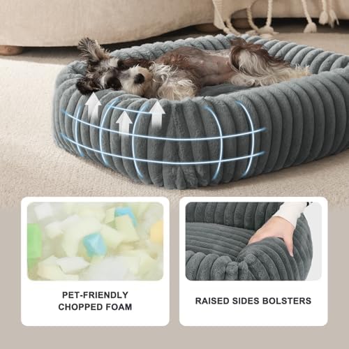 FURTIME Washable Dog Bed Medium Size Dog, Foam Pet Bed 30" - Image 2