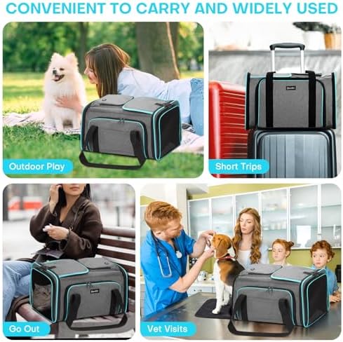 Pet Carrier, Large Soft Sided Expandable Travel Carrier - Image 3