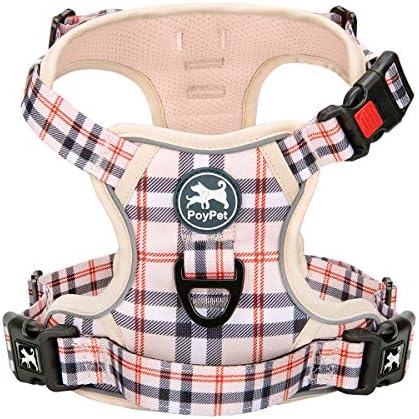 PoyPet Plaid Dog Harness Large, No Pull Vest by PoyPet