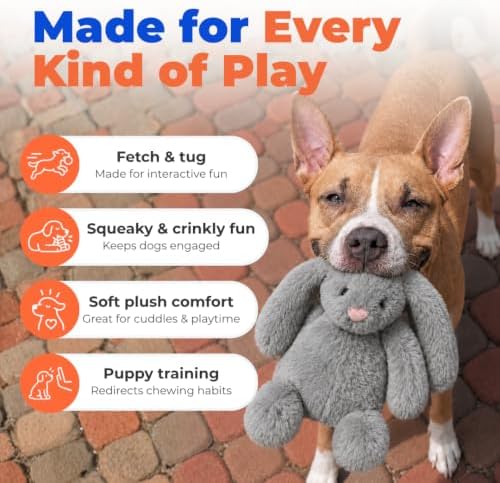 Best Pet Supplies Bunny Buddy Squeaky Plush Dog Toy - Image 4