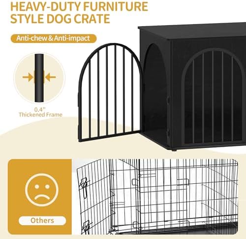 Hzuaneri 39.4'' Dog Crate Furniture, Dog Kennel Indoor - Image 5