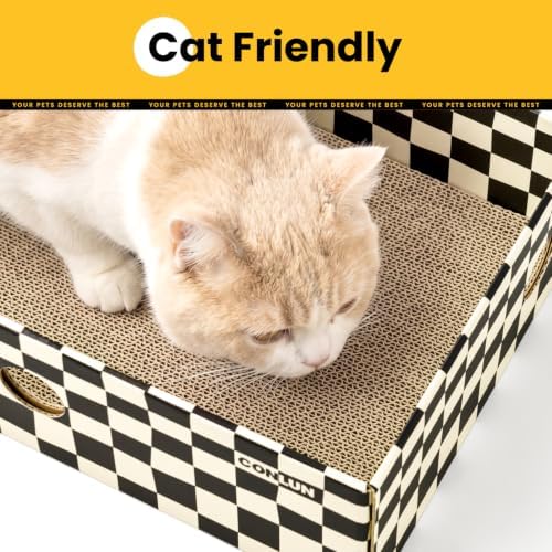 Conlun Cat Scratcher Box, Cardboard Pad, Bed - Image 4