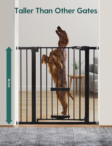 Babelio 36" Tall Pet Gate with Cat Door, CatPrivilege II - Image 2