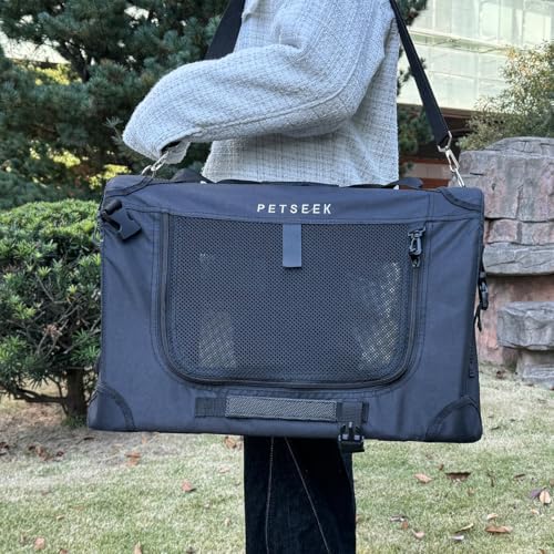 Large Cat Carrier, Portable Soft Sided Road Car Carrier, - Image 7