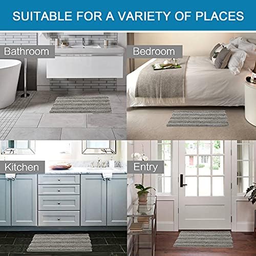 Non Slip Thick Shaggy Chenille Bathroom Rug Mat Set Extra Soft and Absorbent - Image 6