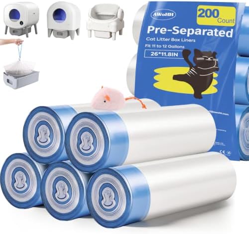 200 Count Drawstring Cat Litter Bags by Unknown