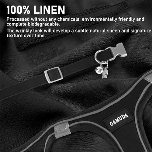 GAMUDA Small Dog Harness Collar and Leash Set, Step in No Chock No Pull Linen - Image 2