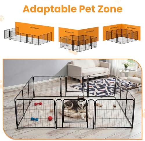 NEWBULIG Dog Playpen Indoor 12 Panels 24 Inch, Metal Outdoor Dog Fence Pen - Image 6