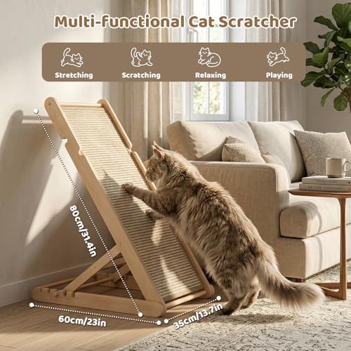 XiaZ Sisal Cat Scratcher, Replaceable Sisal Mat and Angled Scratch Pad - Image 5