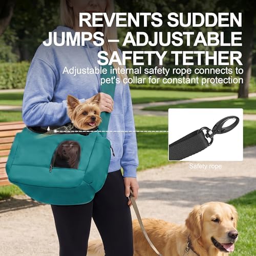 Dog Carrier Sling for Small Dogs & Cats Hand-Free Puppy Sling Purses - Image 3