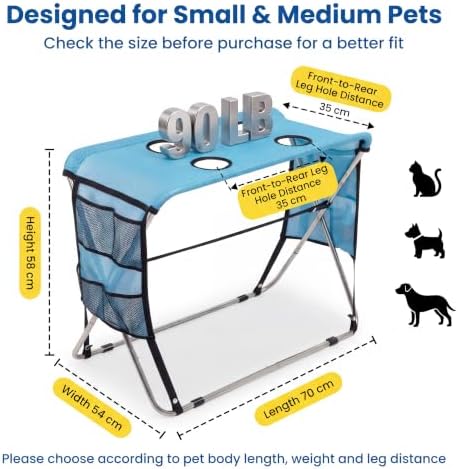 Pet Grooming Bath Stand for Small & Medium Dogs Cats 4-Hole - Image 3