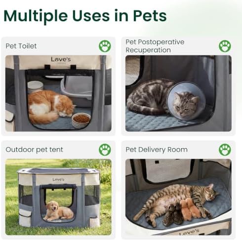 Love's cabin Dog Playpen Cat Puppy Pen, Portable Playpens - Image 3