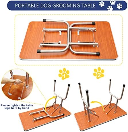 ROOMTEC 36" Dog Grooming Table, Foldable Home Pet Bathing Station - Image 6