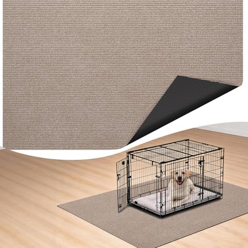 Large Dog Playpen Mat, 32 in x 50 in Dog Crate Mat Brown by Providinglifelongserviceforyourbetterlife