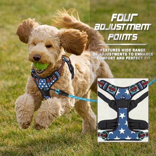 BARKBAY No Pull Dog Harness Front Clip Heavy Duty Reflective Easy Control Handle - Image 5