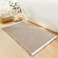 Waffle Bath Mat, Boho Bathroom Rugs Non Slip Washable by GRLYUH