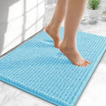OLANLY Thick Chenille Small Bathroom Rugs Mats 24x16, Sky Blue by OLANLY