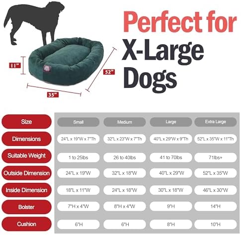 Majestic Pet 52 Inch Micro Velvet Calming Dog Bed Washable – Cozy Soft Round - Image 3