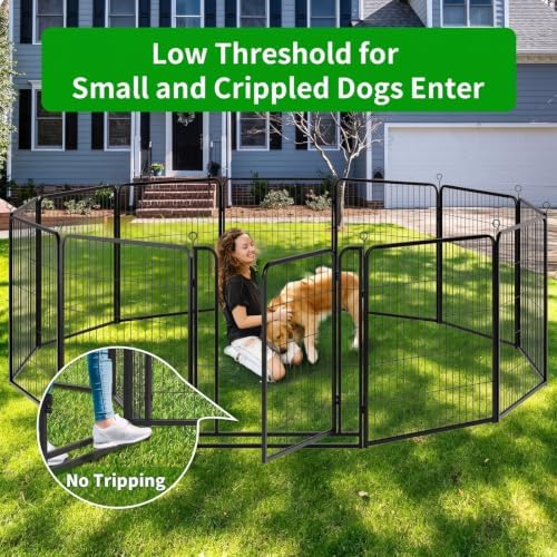 Kfvigoho Dog Playpen Outdoor Extra Wide 12 Panels Heavy Duty Dog Fence 47" - Image 4