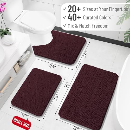 OLANLY Bathroom Runner Rugs 47x17, Extra Soft Absorbent Chenille Bath Rugs - Image 2