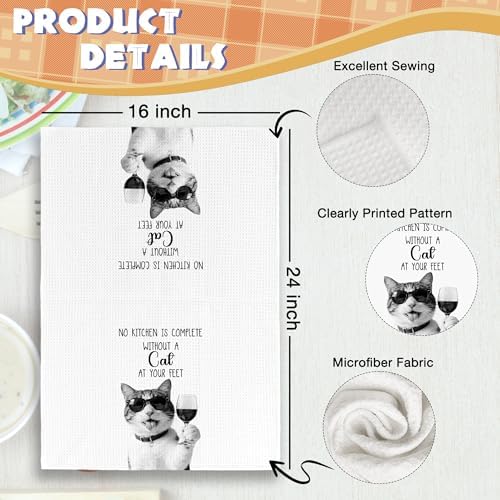 Cat Kitchen Towels Decor Set of 2 - Image 6