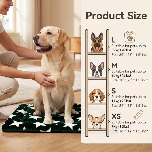 Dog Bed Mat, Reversible & Ultra Soft Kennel Pad-Machine Washable Pet Bed - Image 5